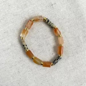 Bracelet agate orange