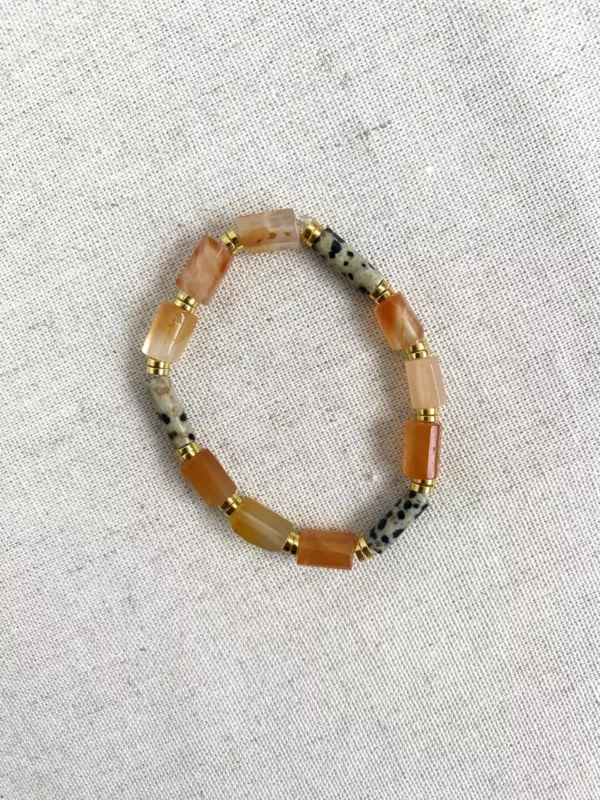 Bracelet agate orange