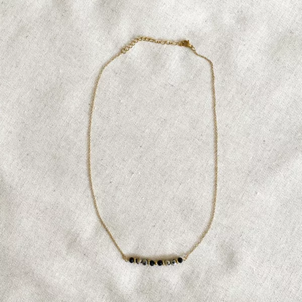 Collier jaspe dalmatien noir – Image 2